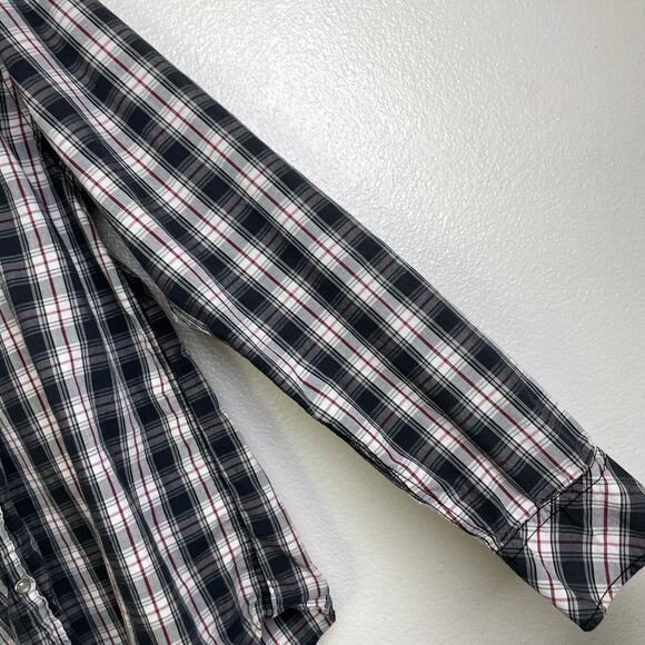 Ed Hardy Mens Shirt 2XL Plaid Multi Long Sleeve Button Up Embroidered Casual Y2K - Picture 8 of 12